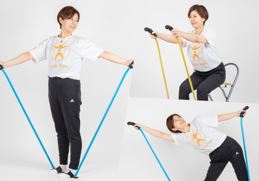 芦屋のリハビリ・パーソナルトレーニングサロンReHAB.のソーラーポール体操写真